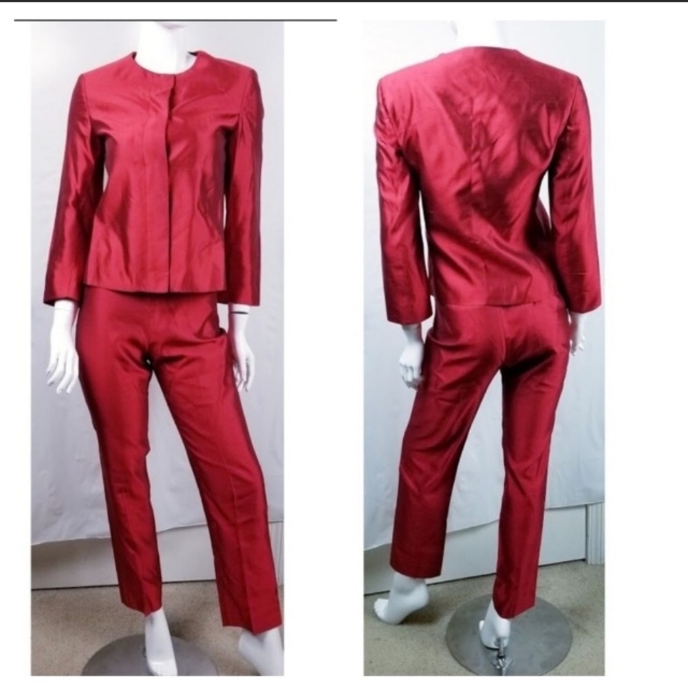 Michael Kors silk pant suit - red/orange gorgeous
